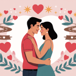 Illustration romantique tu es mon homme mon amour ma vie mon destin