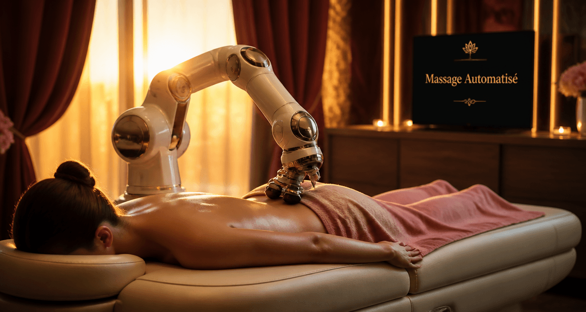 automated massage robot in luxury spa