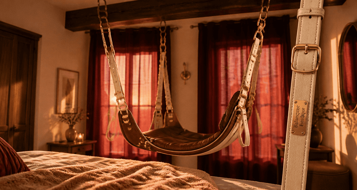 balancoire bdsm cuir suspendue chambre
