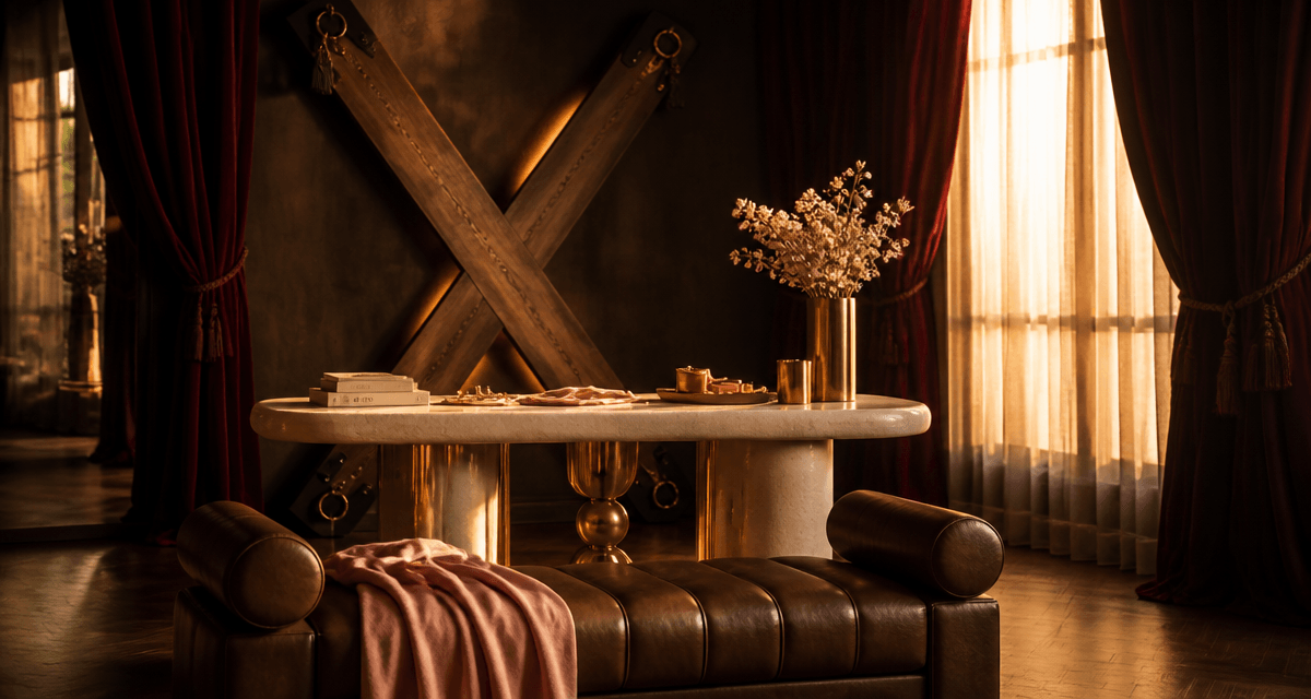 donjon bdsm croix saint-andré banc cuir table gynéco
