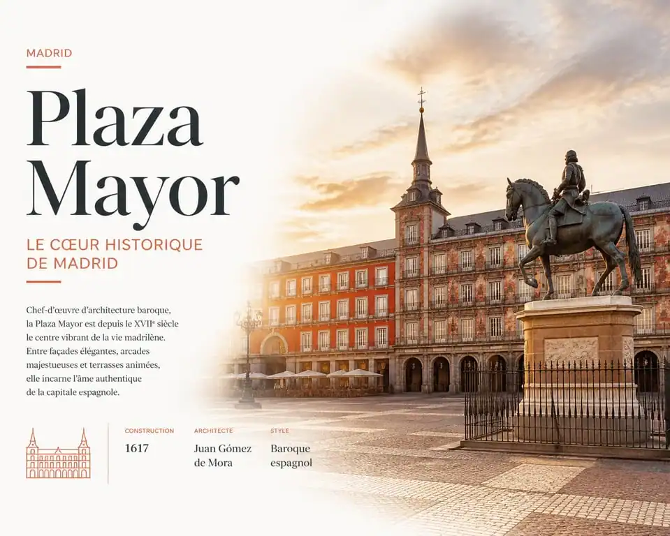 Place Plaza Mayor à Madrid lors d'un week end en Espagne