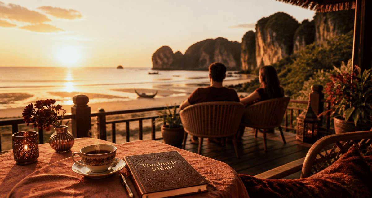 meilleur endroit thailande couple plage coucher de soleil
