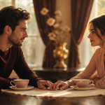 sujet de conversation couple à table ambiance chaleureuse