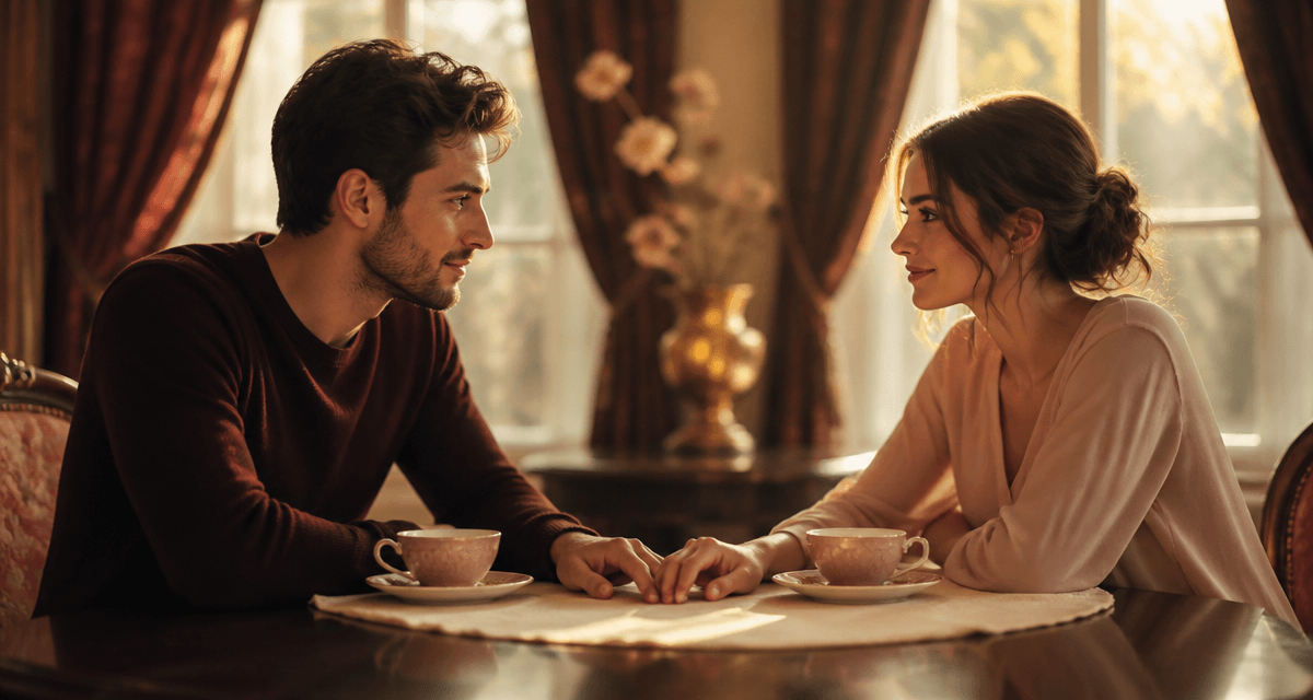 sujet de conversation couple à table ambiance chaleureuse