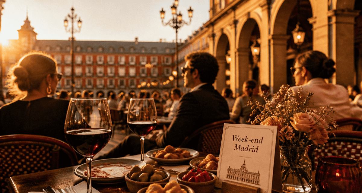 week end madrid terrasse tapas Plaza Mayor