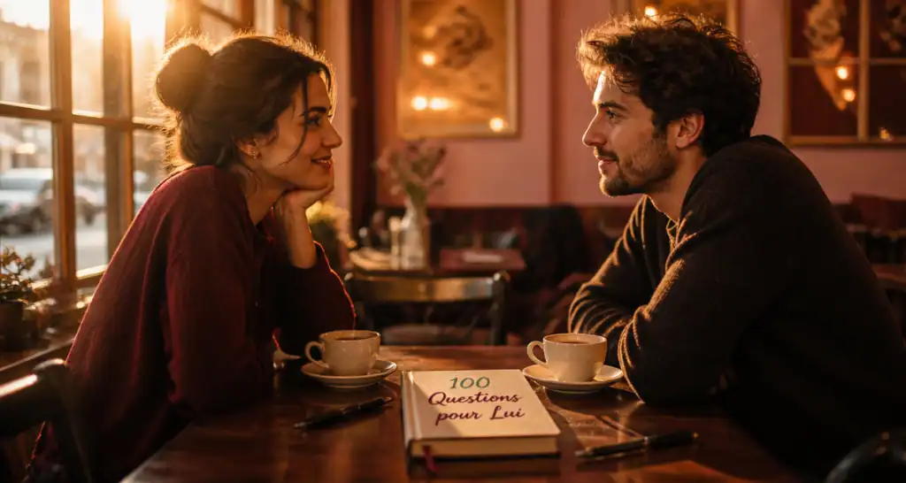 100 questions à poser à un homme couple café carnet