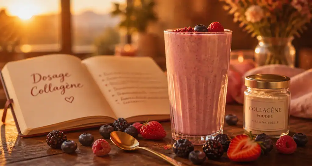 combien de collagene par jour smoothie baies poudre