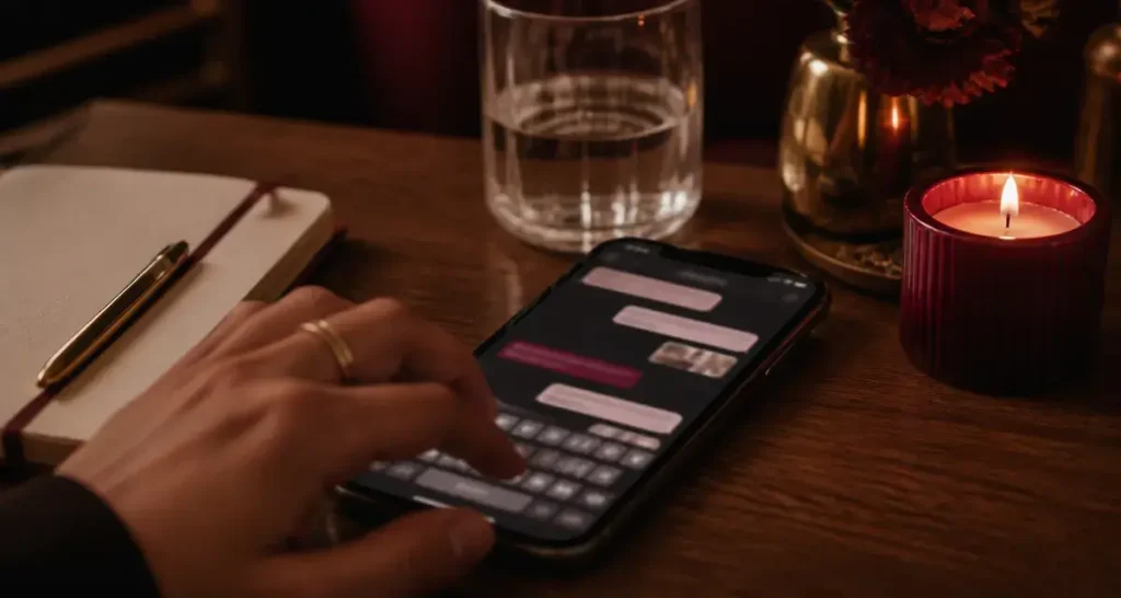 Générations bi : smartphone sur table, discussion et données
