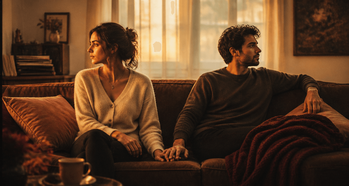 je l aime mais je n'ai pas envie de lui couple distant canapé