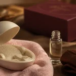 Œuf masturbateur en élastomère, lubrifiant et linge de toilette