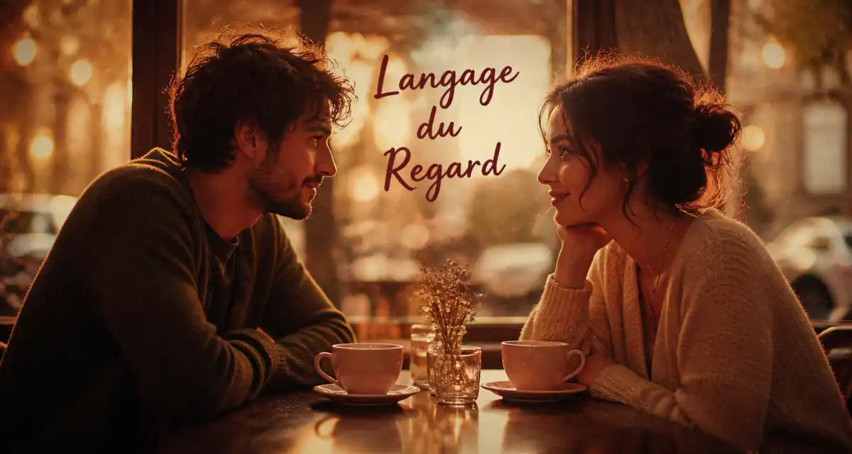 regard amoureux signes café coucher de soleil