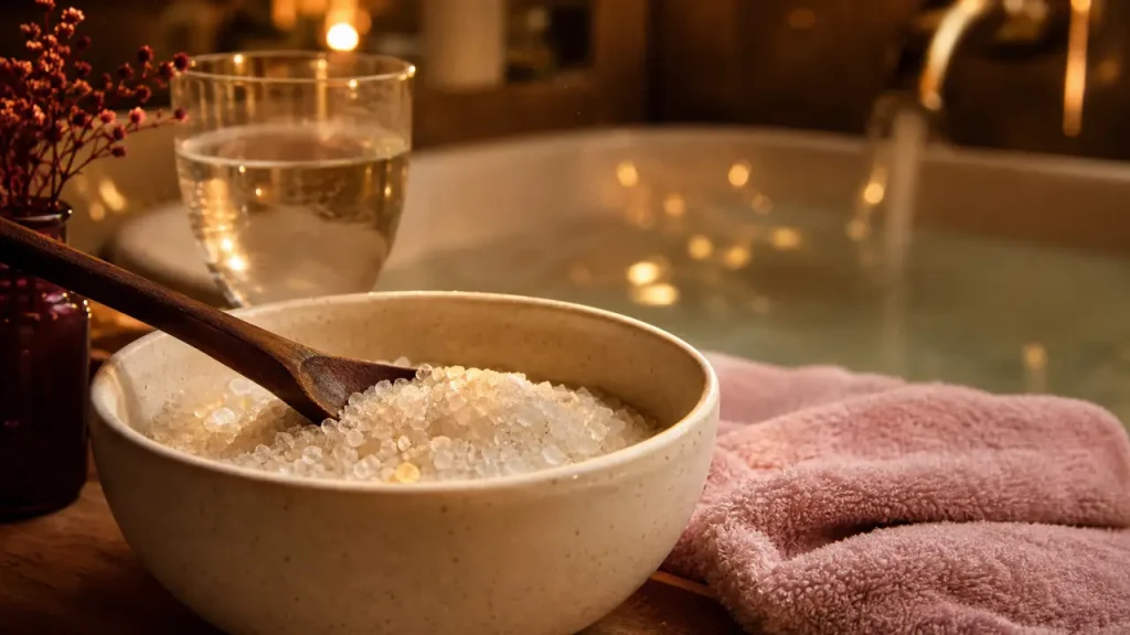 Sel d’Epsom : bain relaxant, peau plus nette et précautions à connaître