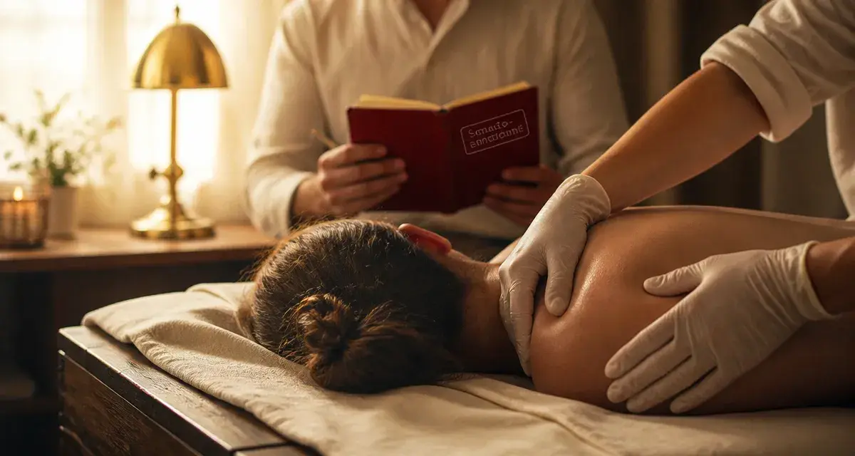 Somato émotionnel : praticien en massage soutenant épaule et nuque