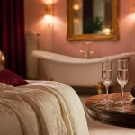 Endroit insolite pour faire l amour en chambre d’hôtel privatisée, draps et lumière tamisée