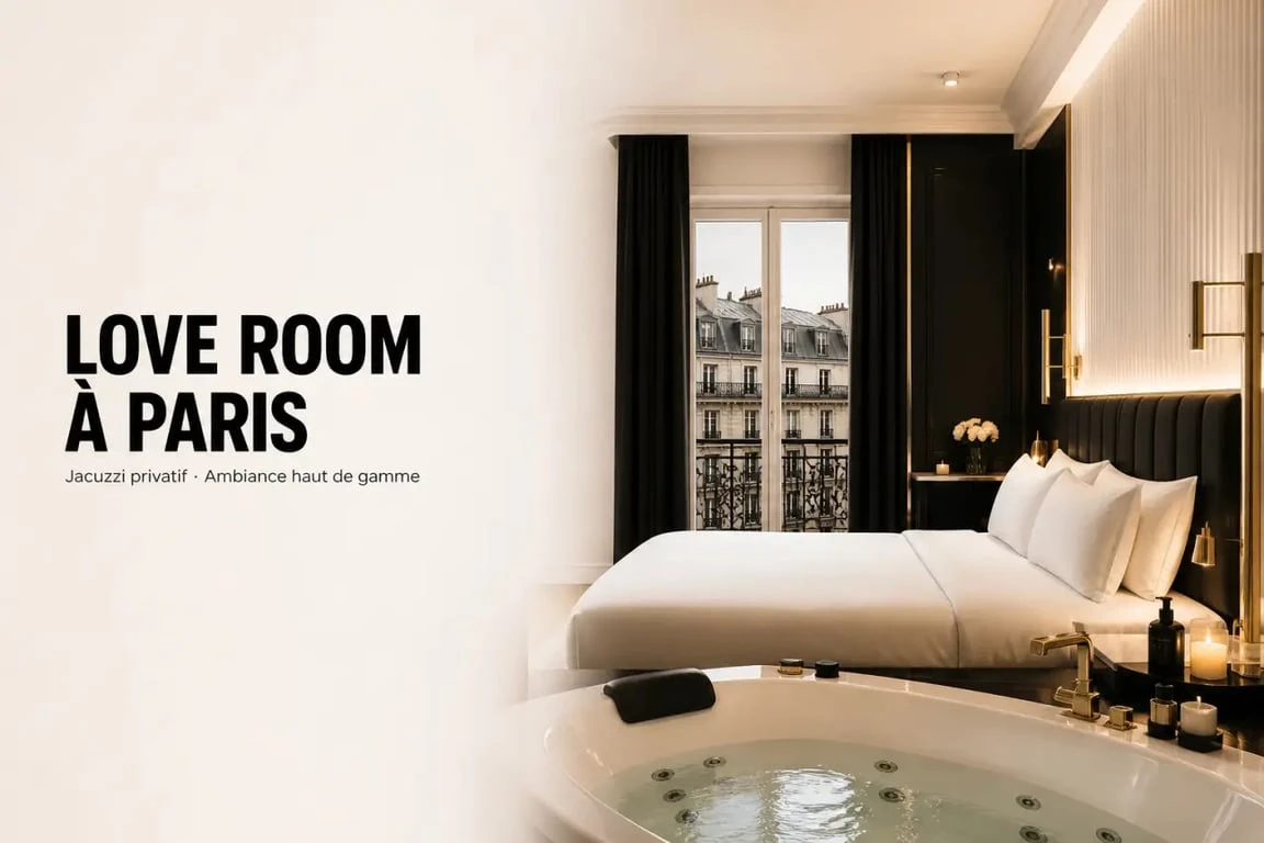 hotel love paris : chambre romantique avec jacuzzi privatif à Paris