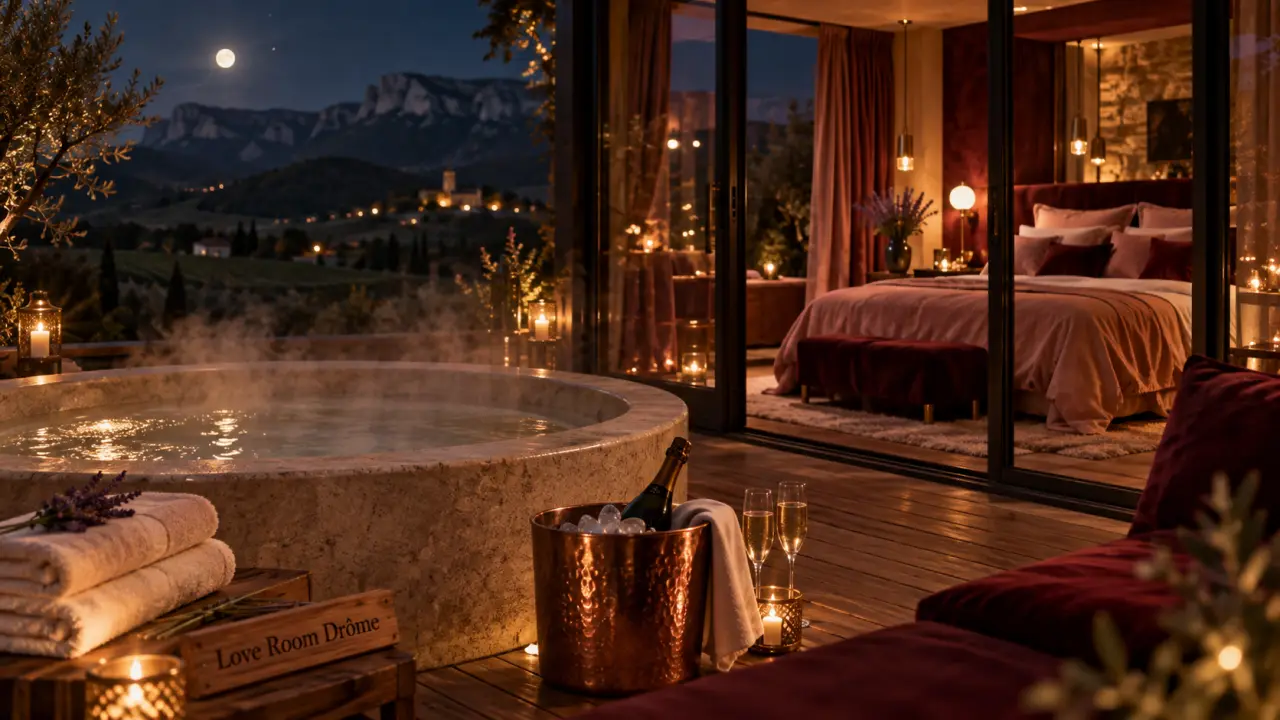 Love room drome : bain nordique privatif fumant