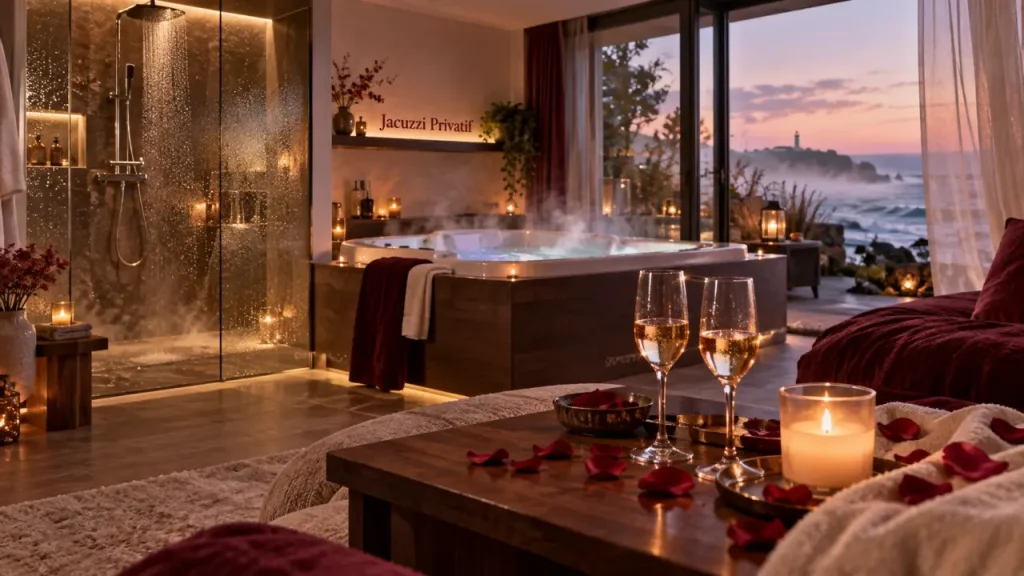 Love room Morbihan : jacuzzi privatif ou vue mer, le choix qui change votre week-end