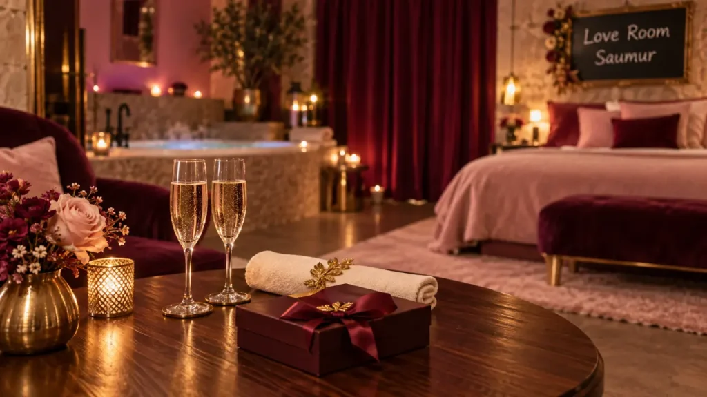 Love room à Saumur : jacuzzi privatif en ville ou villa au calme