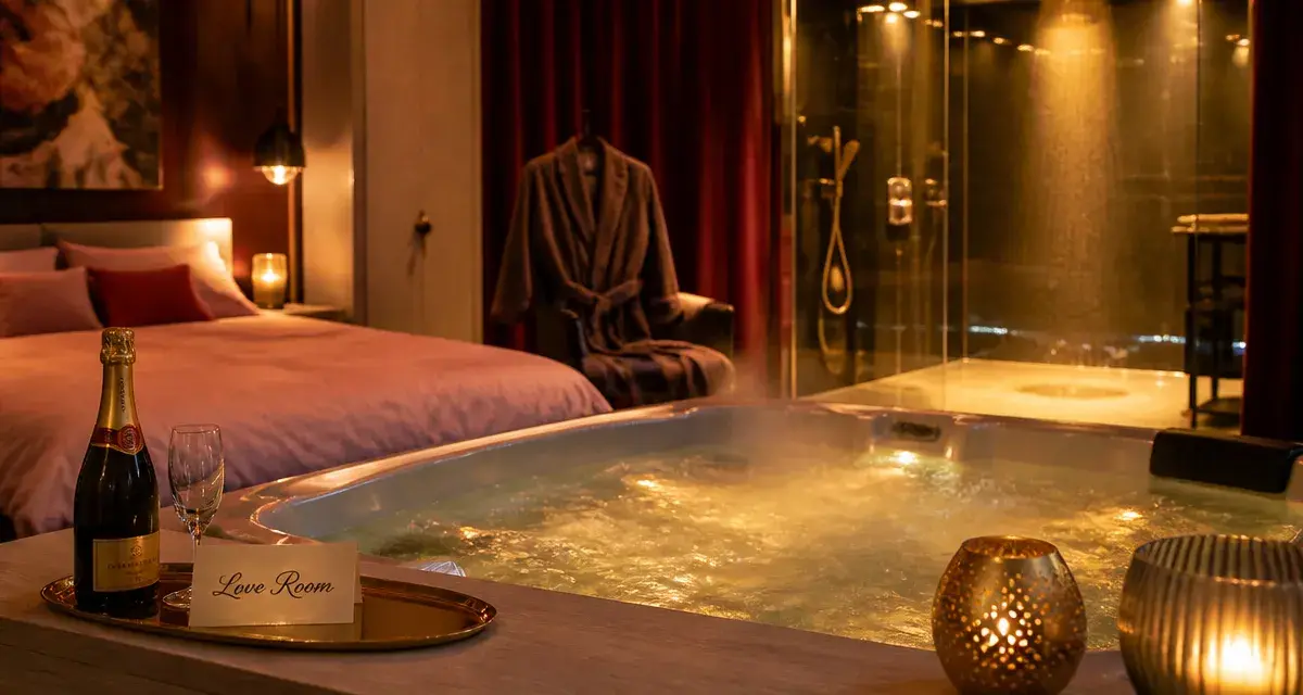 Love room aix-en-provence avec jacuzzi privatif, vapeur et douche sensorielle}}