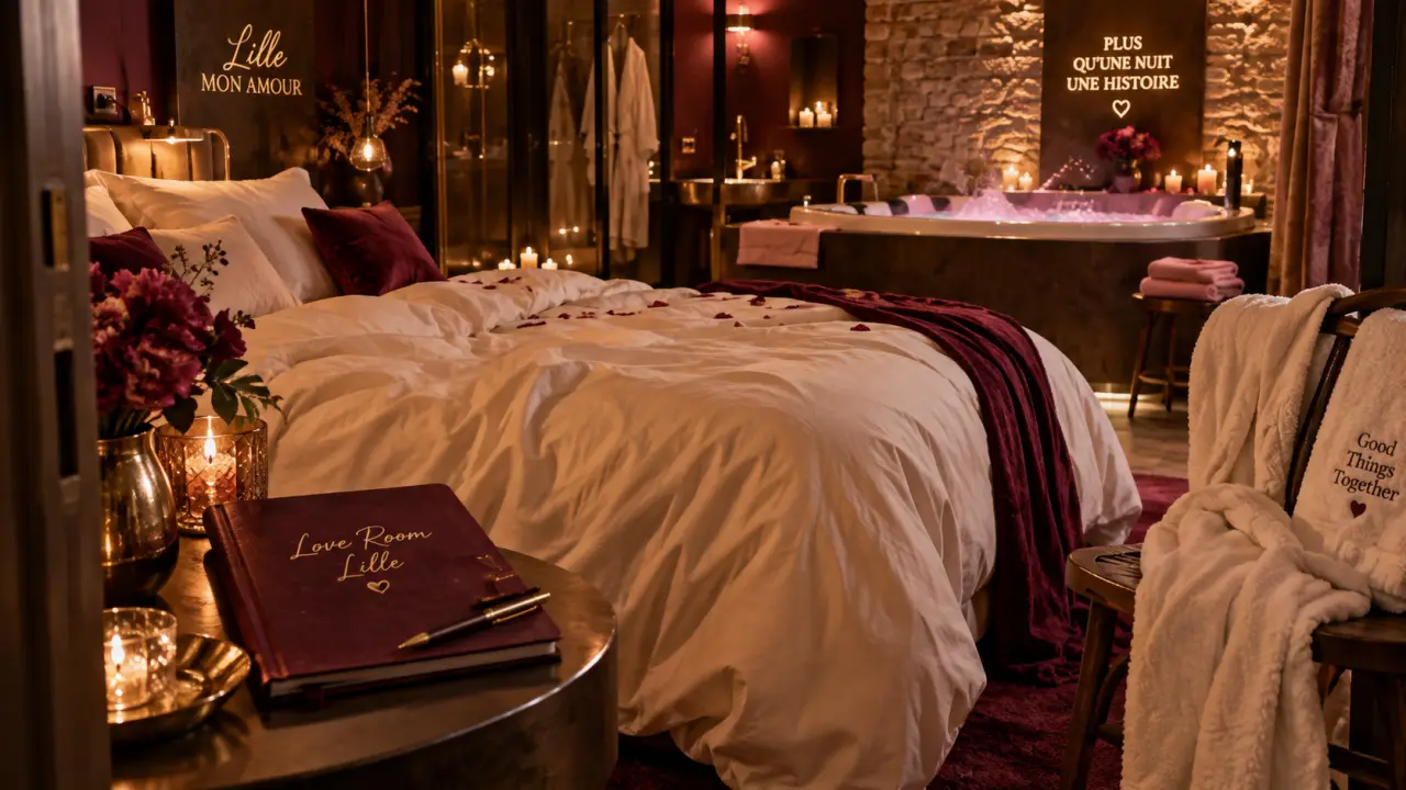 Love room lille avec jacuzzi privatif et ambiance romantique